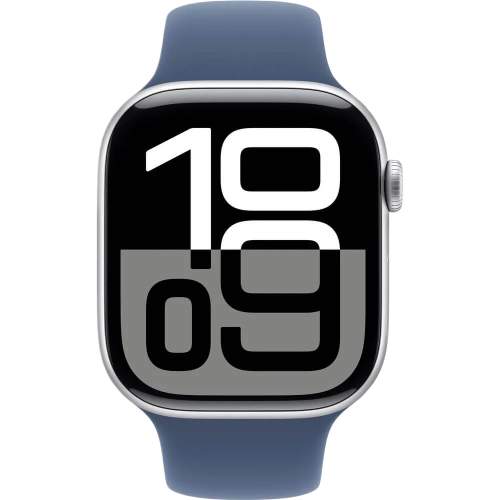 Apple Watch Series 10 46mm Silver Sport Band цвета «Синий» M/L
