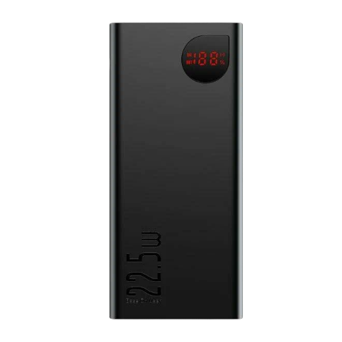 Внешний аккумулятор Baseus Adaman Metal Digital Display, 40000 мАч, черный