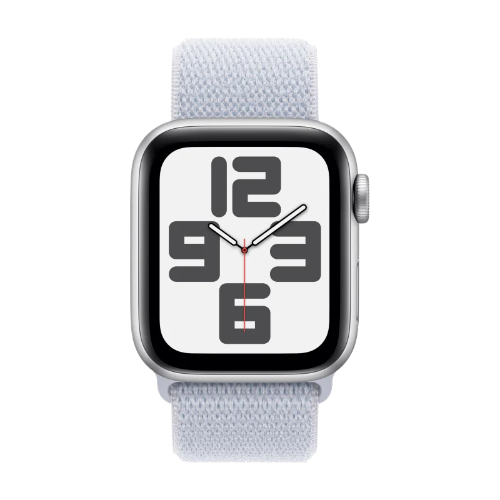 Apple Watch SE 2024 44мм Silver Sport loop цвета «голубой»
